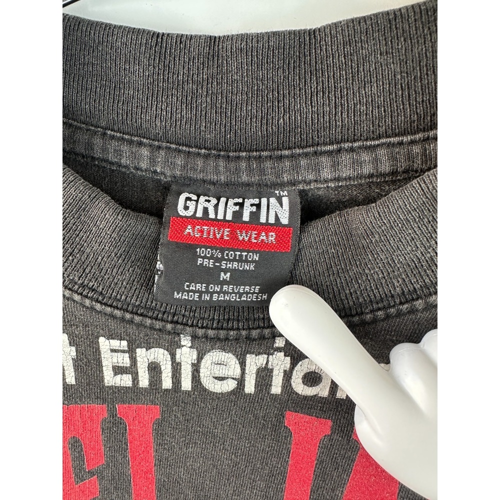 MICHAEL JACKSON T-Shirt M GRIFFIN Brand Black Cotton RIP Distressed Flawed *Read - Picture 9 of 13